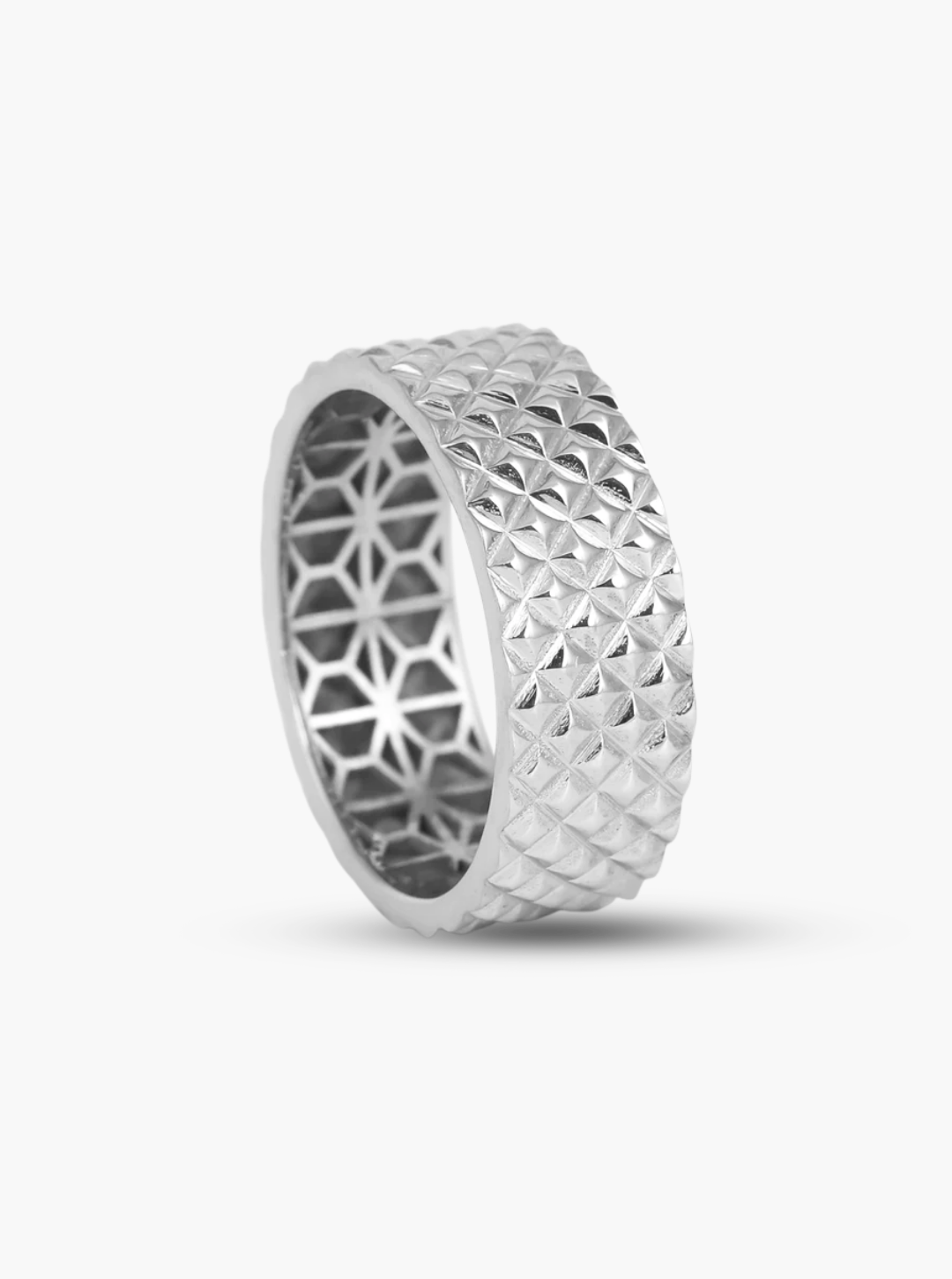 Luxe Prism Texture Ring – 8mm
