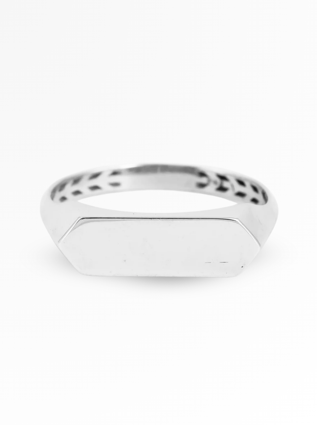 Apex Bar Minimal Signet Ring – 6mm