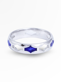 Azure Star Enamel Band Ring – 5mm