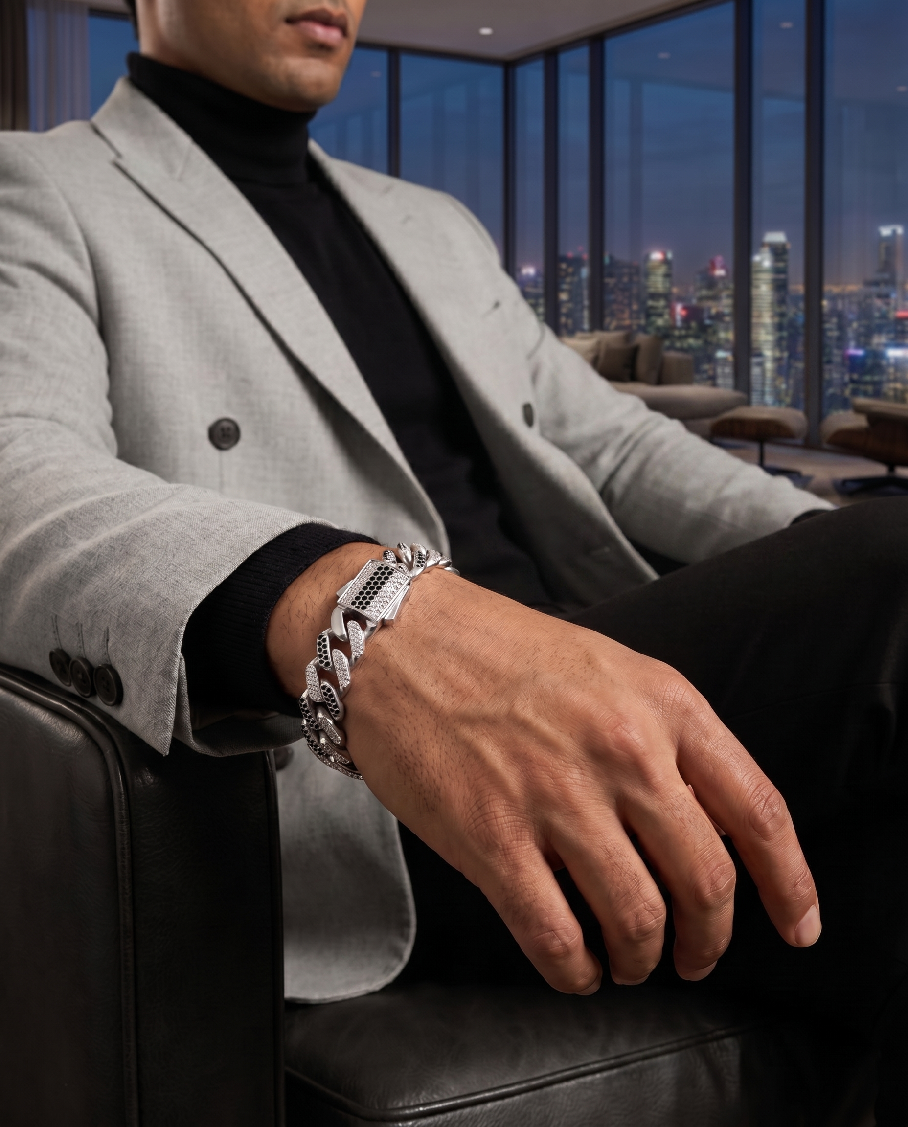 Black Ice Cuban Link Bracelet 10MM