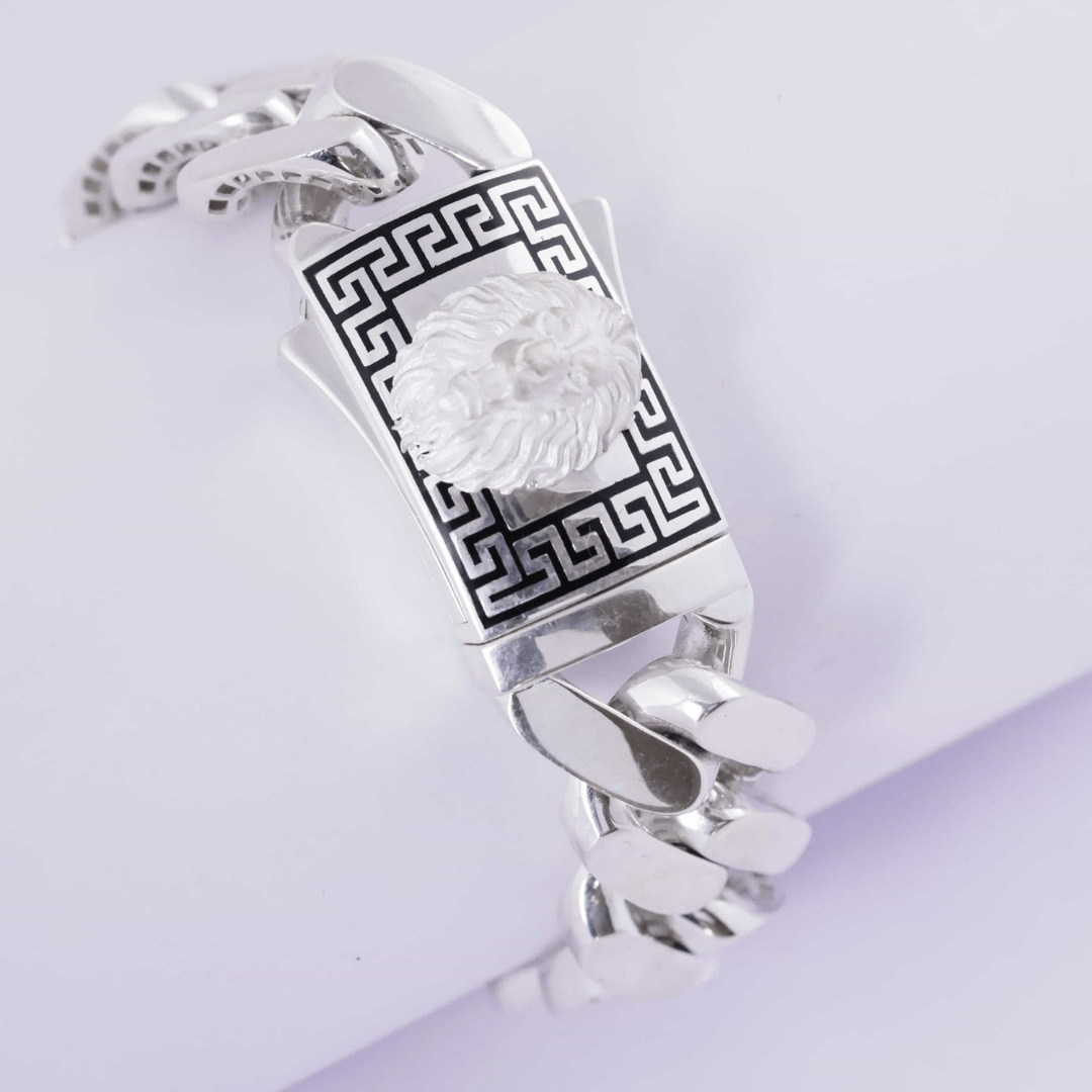 Lion Crest Cuban Link Bracelet 20MM