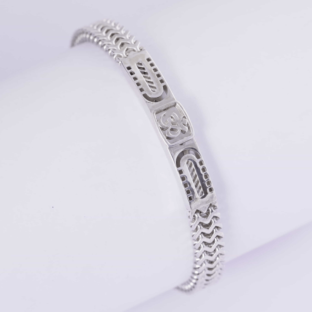 Divine Om Sterling ID Bracelet 7MM