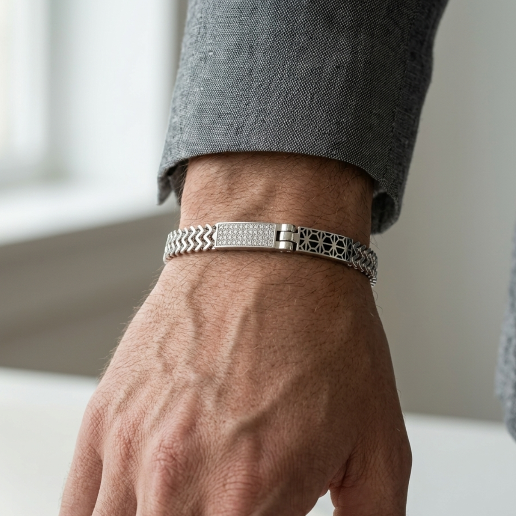 Midnight Spark ID Bracelet 7MM