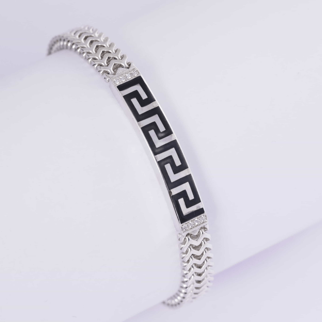 Noir Greek ID Bracelet 7MM
