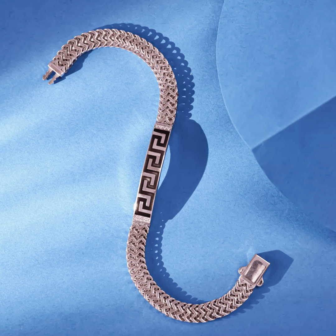 Noir Greek ID Bracelet 7MM