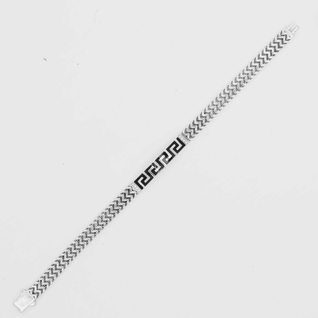 Noir Greek ID Bracelet 7MM