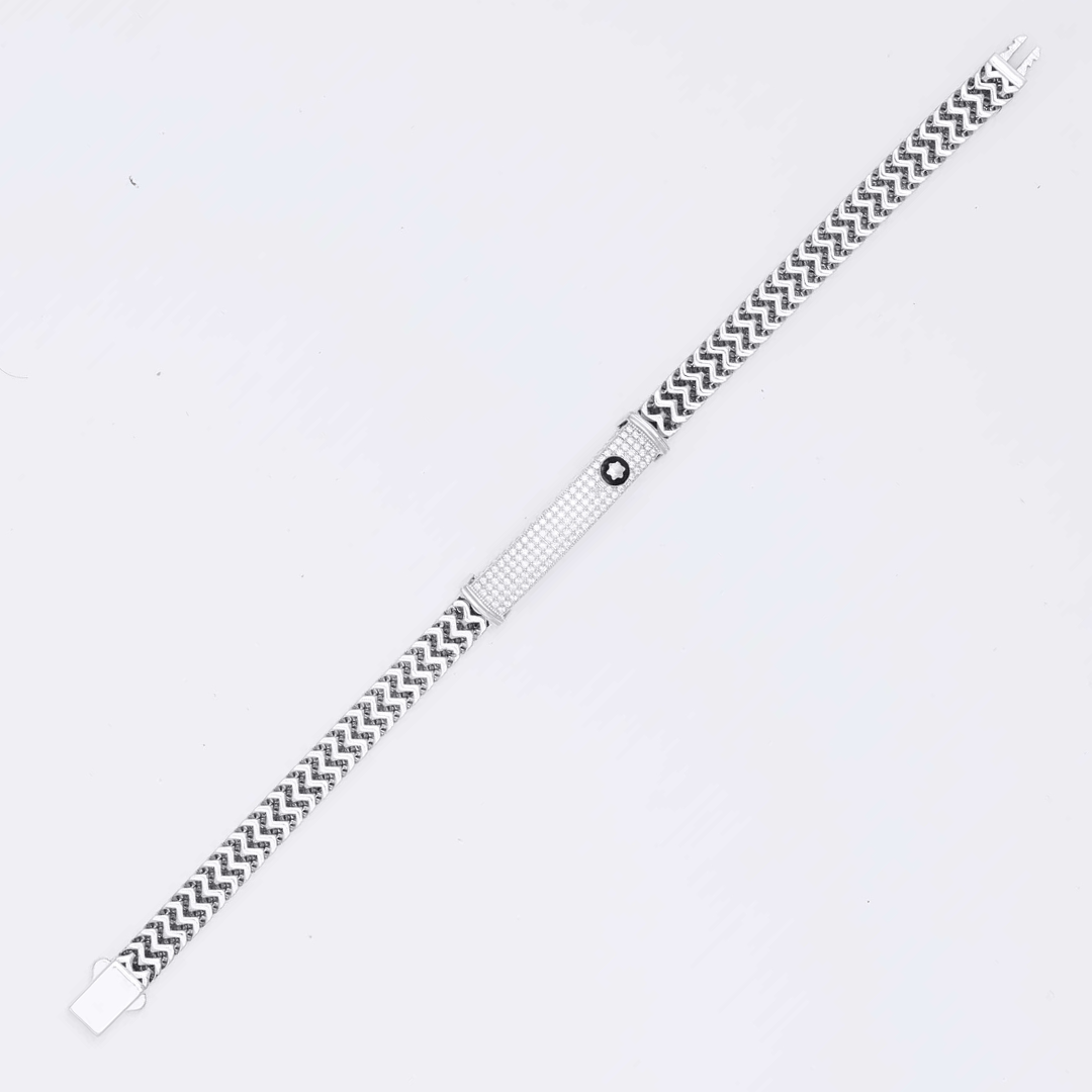 Silver CZ Luxe Link Bracelet 7MM