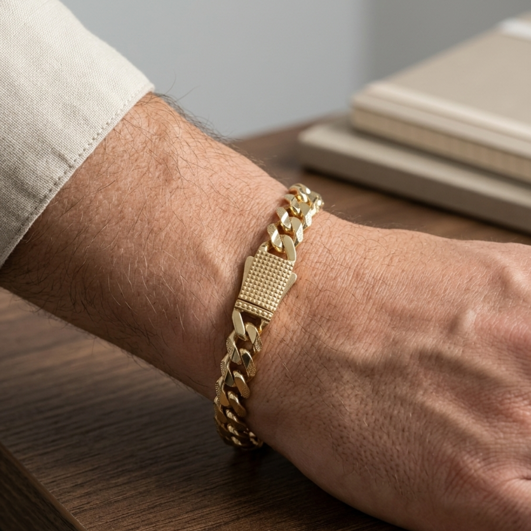 Royal Texture Cuban Link Bracelet 10MM