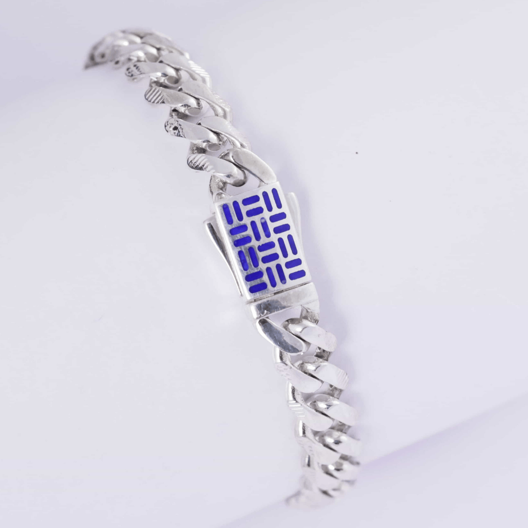 Blue Crest Cuban Bracelet 9MM