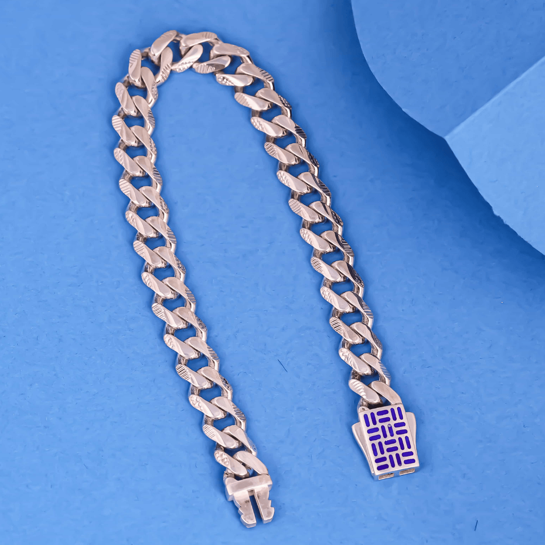 Blue Crest Cuban Bracelet 9MM