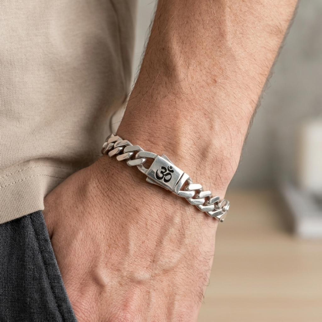 Divine Om Cuban Link Bracelet 11MM