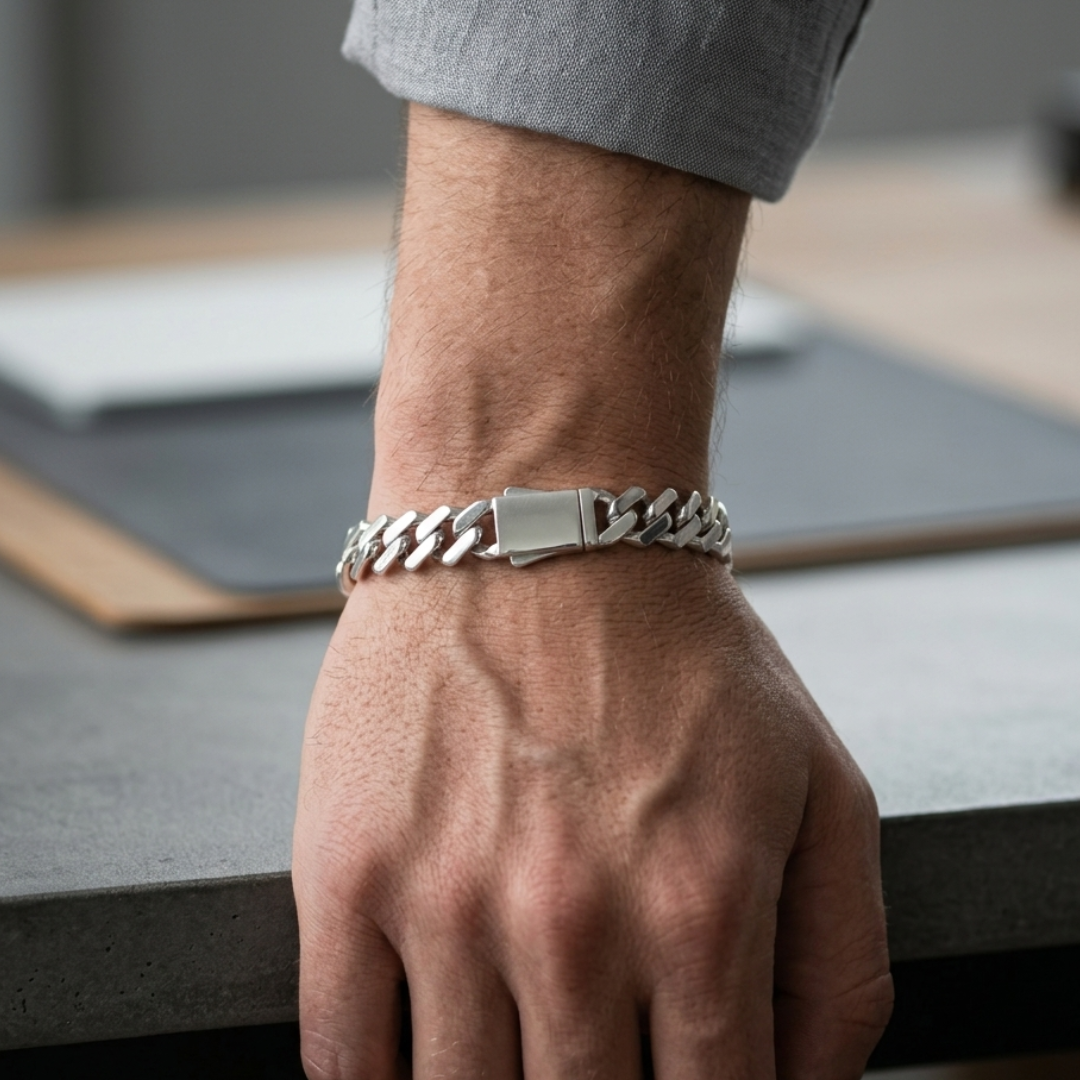 Classic Solid Cuban Link Bracelet 11MM
