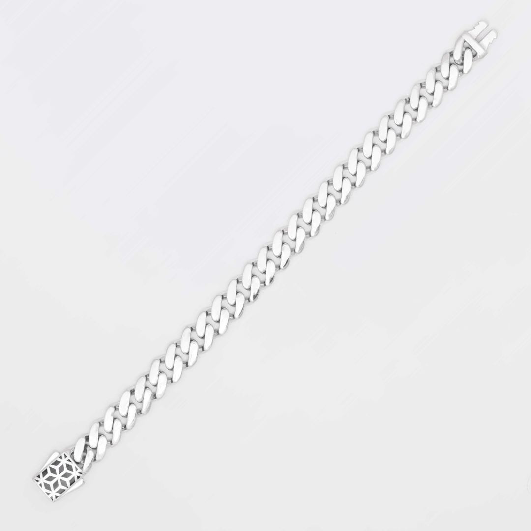Noir Crest Cuban Link Bracelet 11MM