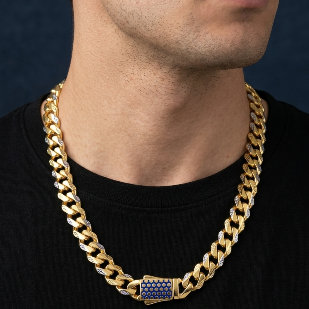 Royal Hexa Gold Chain 9MM