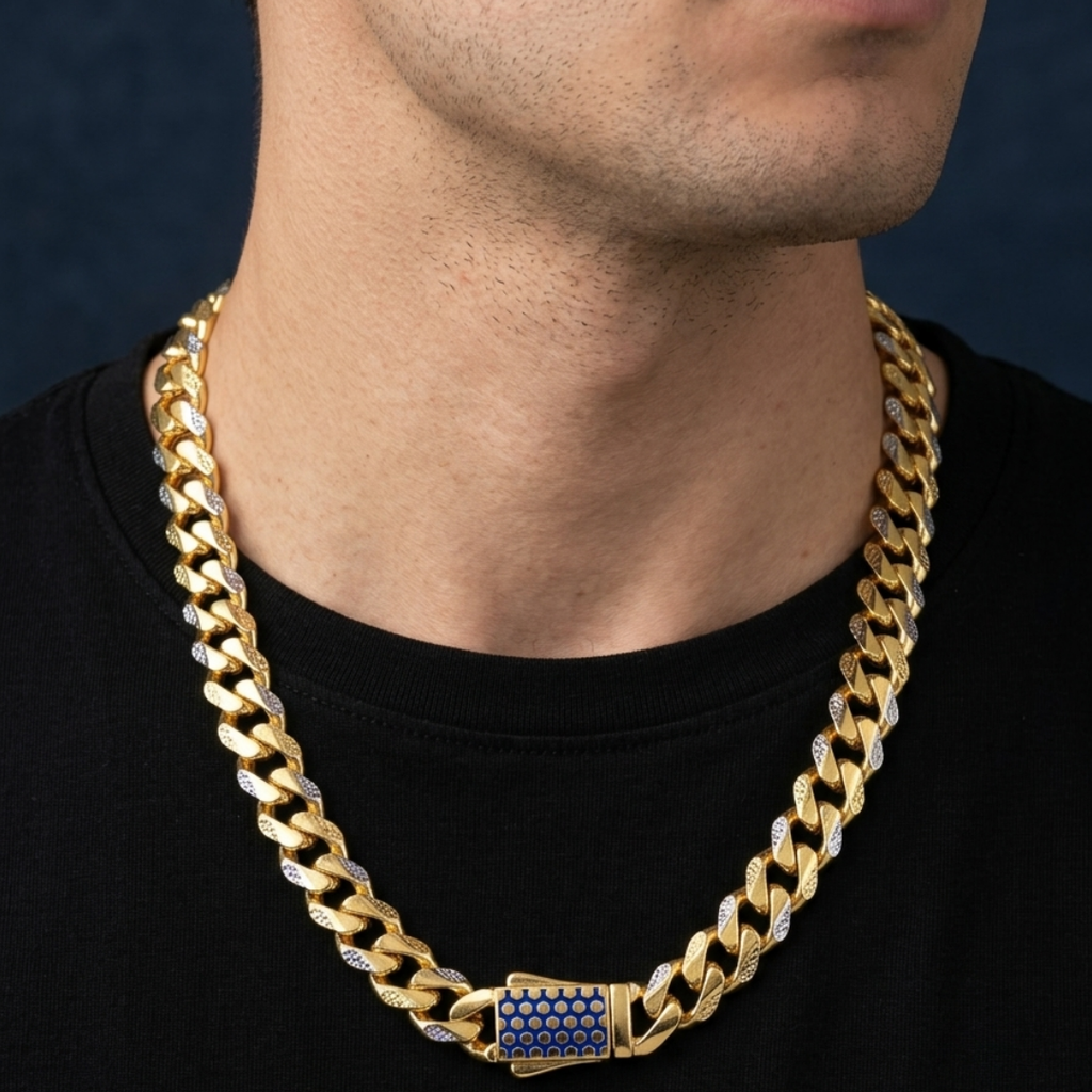 Royal Hexa Gold Chain 9MM