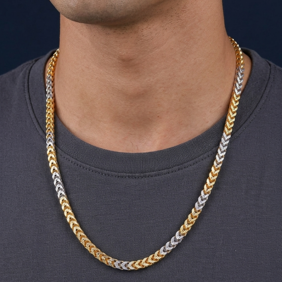 Elegant Two-Tone Link Chain 3MM