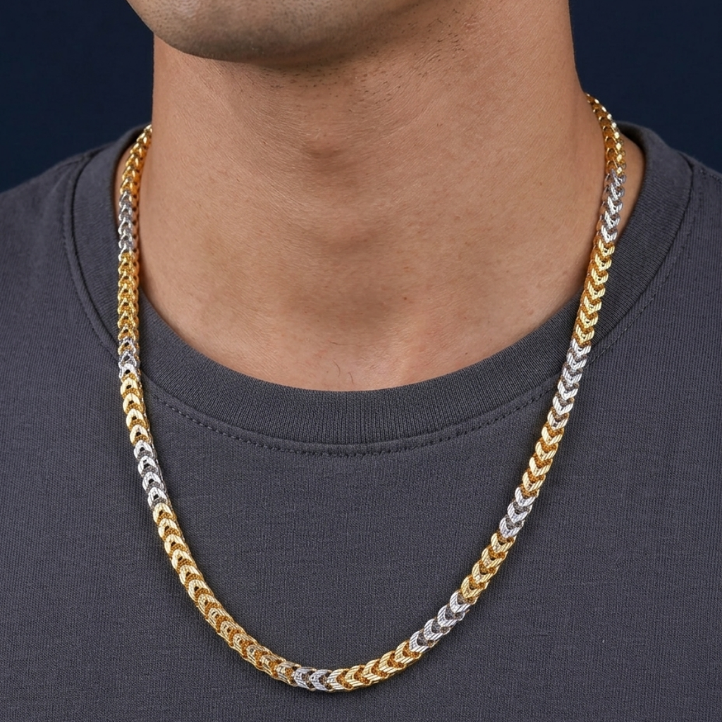 Elegant Two-Tone Link Chain 3MM
