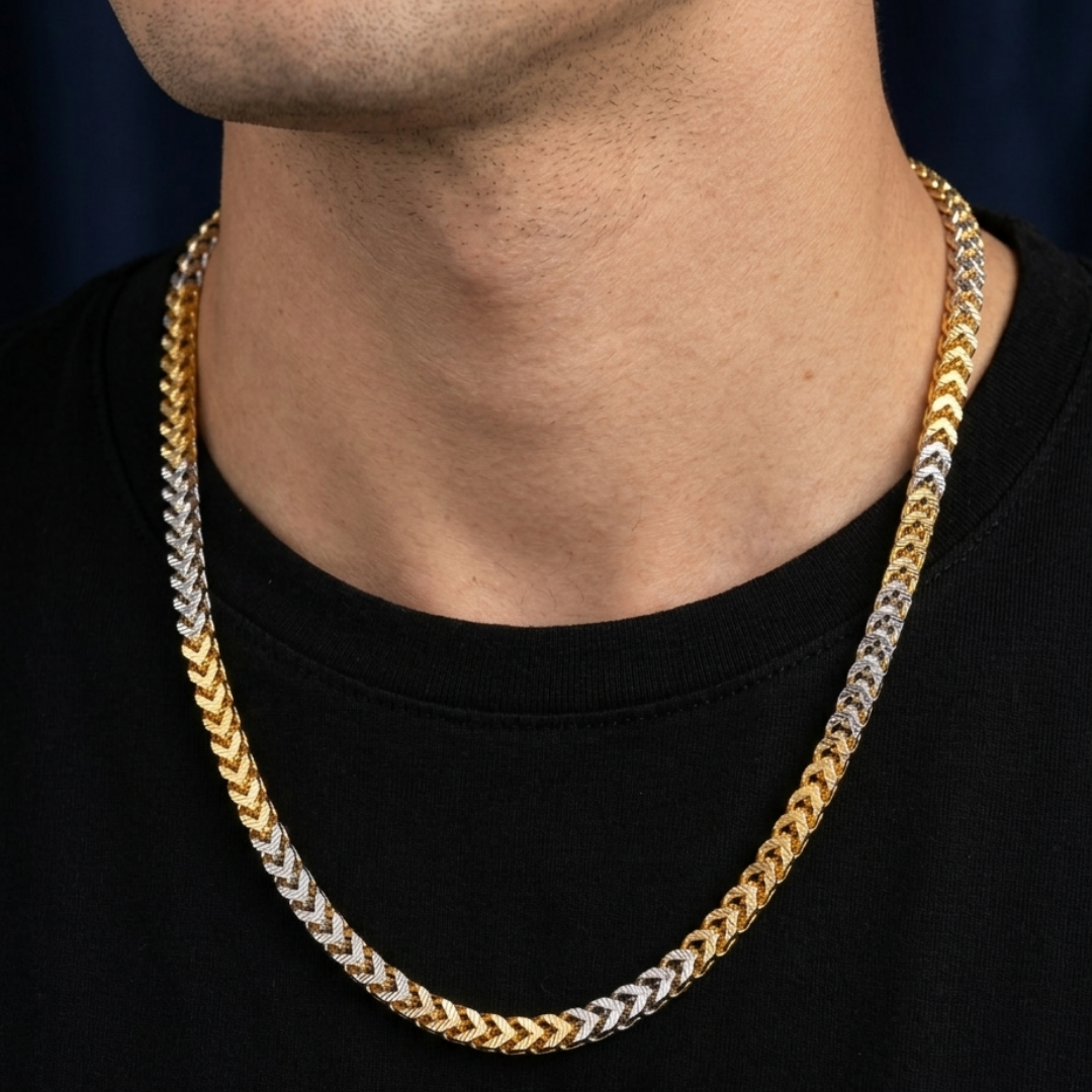 Two-Tone Chevron Link Chain 3.5MM