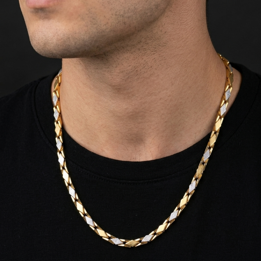 Diamond Twist Gold Chain 3.5MM