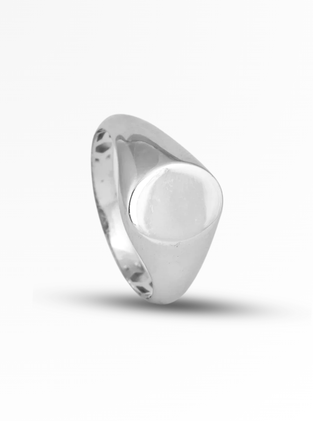 Classic Oval Signet Silver Ring – 12mm