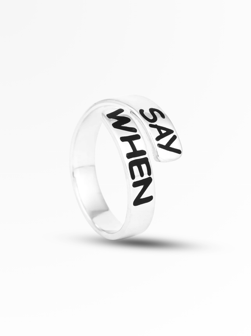 Echo Script Open Band Ring – 10mm