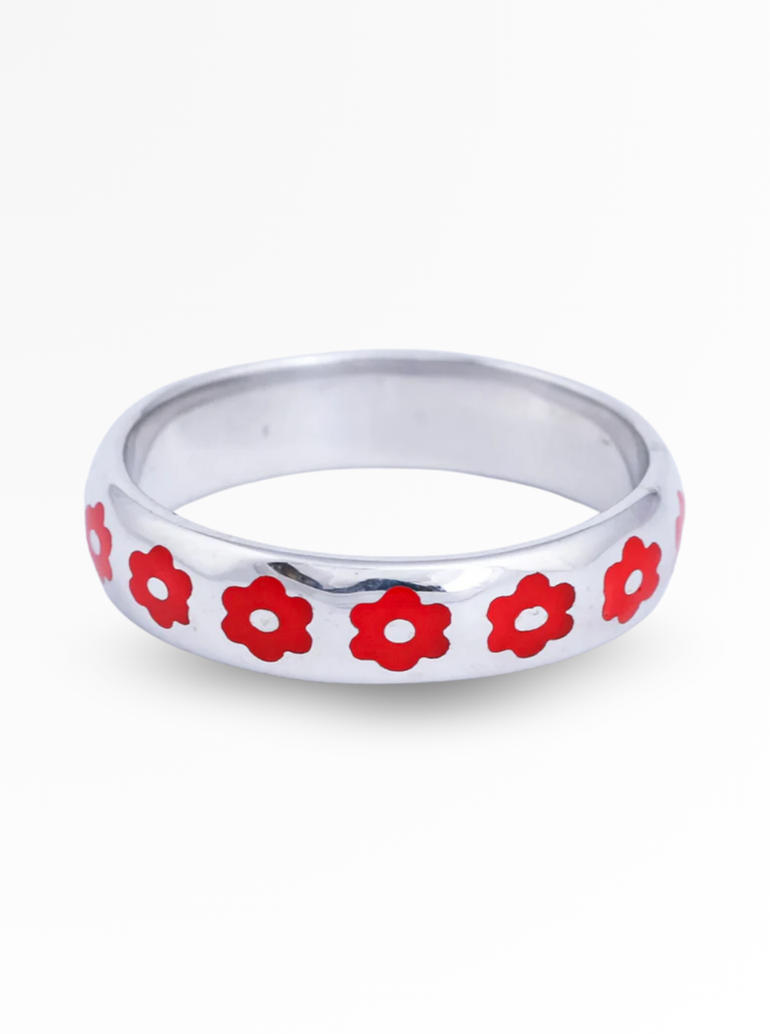 Flora Pop Enamel Band Ring – 5mm