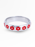 Flora Pop Enamel Band Ring – 5mm