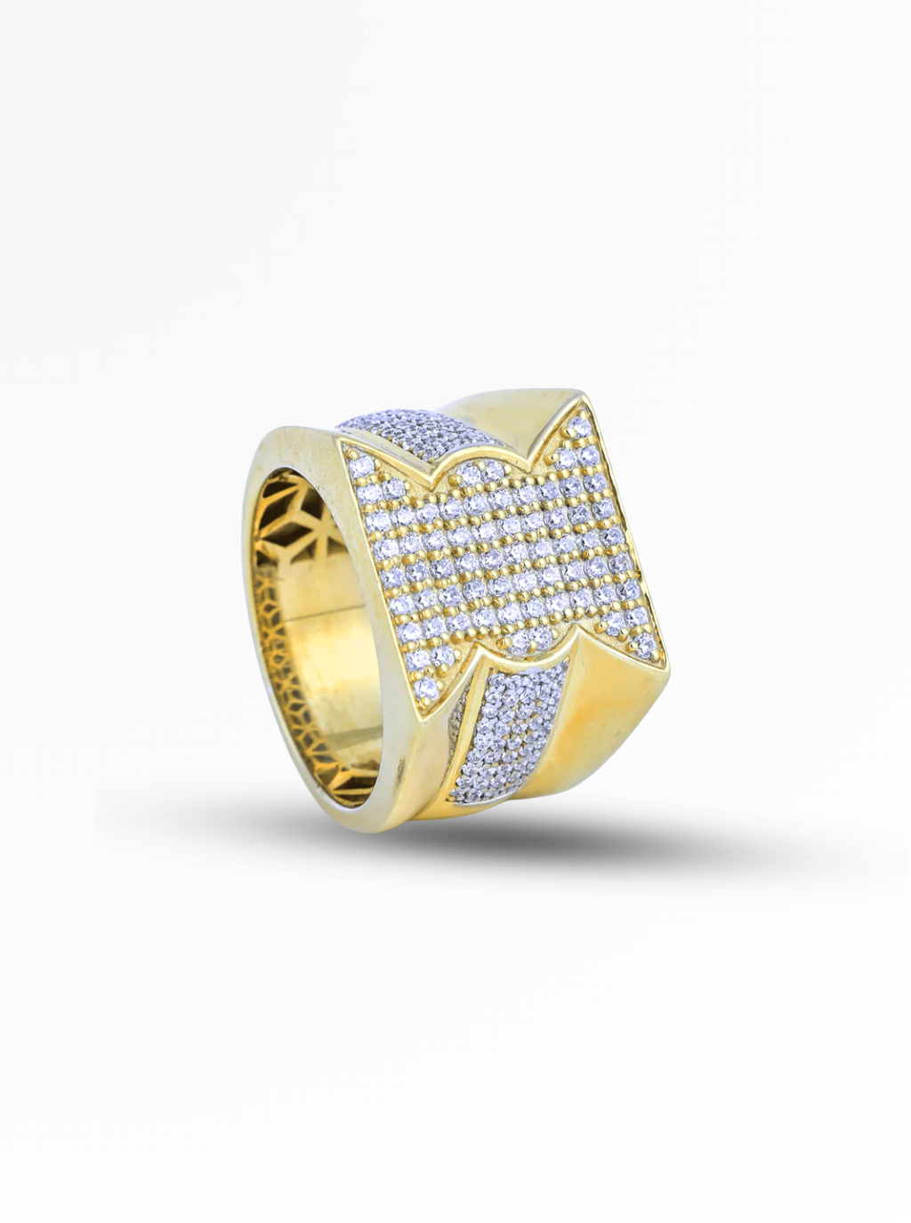 Royal Arrow Pave Silver Ring 18mm