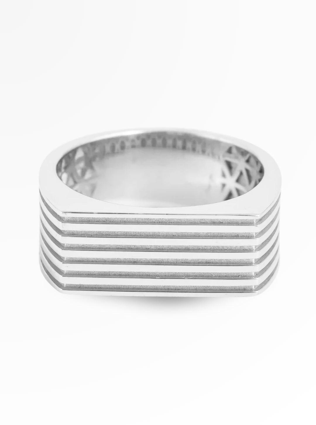 Modern Ridge Silver Ring – 9mm