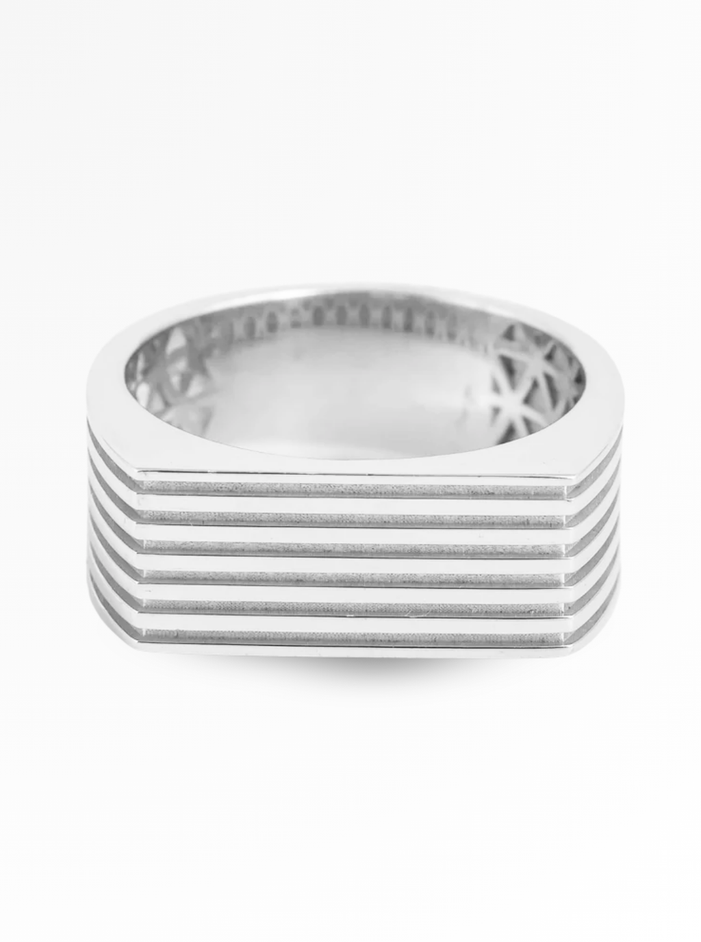 Modern Ridge Silver Ring – 9mm