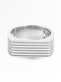 Modern Ridge Silver Ring – 9mm