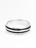 Noir Line Minimal Band Ring – 5mm
