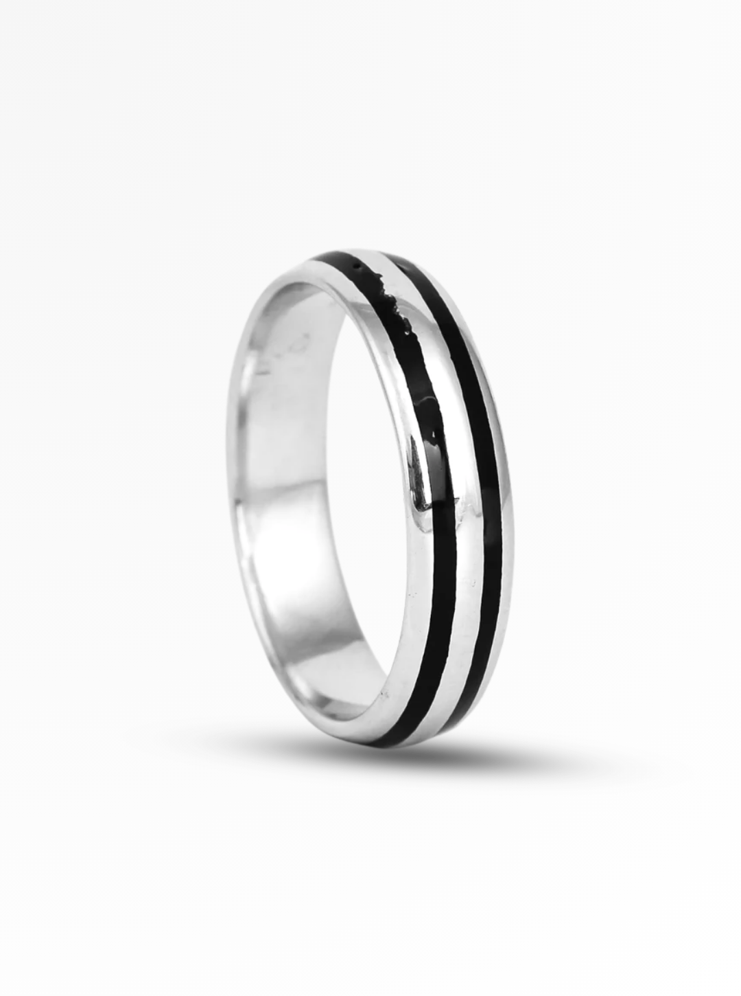 Noir Line Minimal Band Ring – 5mm