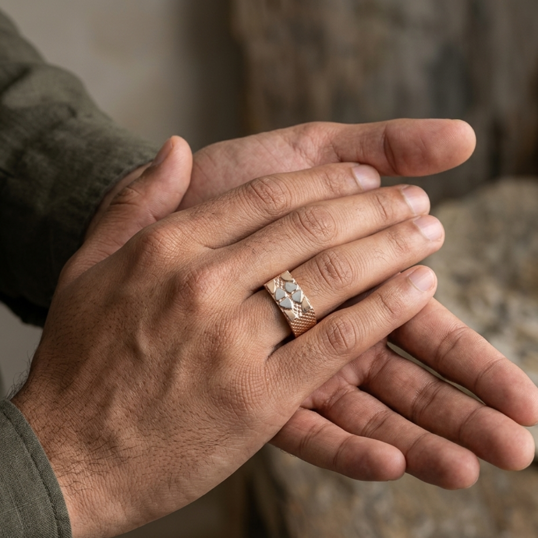 Aurex Grid Signet Ring – 10mm
