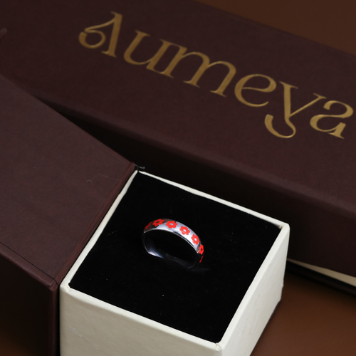 Flora Pop Enamel Band Ring – 5mm
