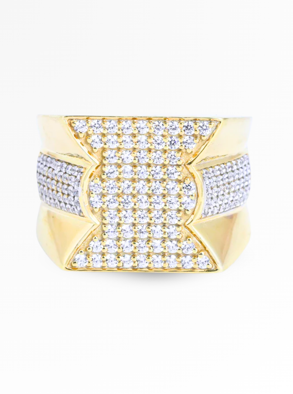 Royal Arrow Pave Silver Ring 18mm