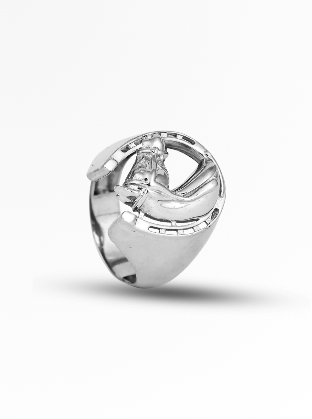 Royal Stallion Crest Silver Ring 20mm