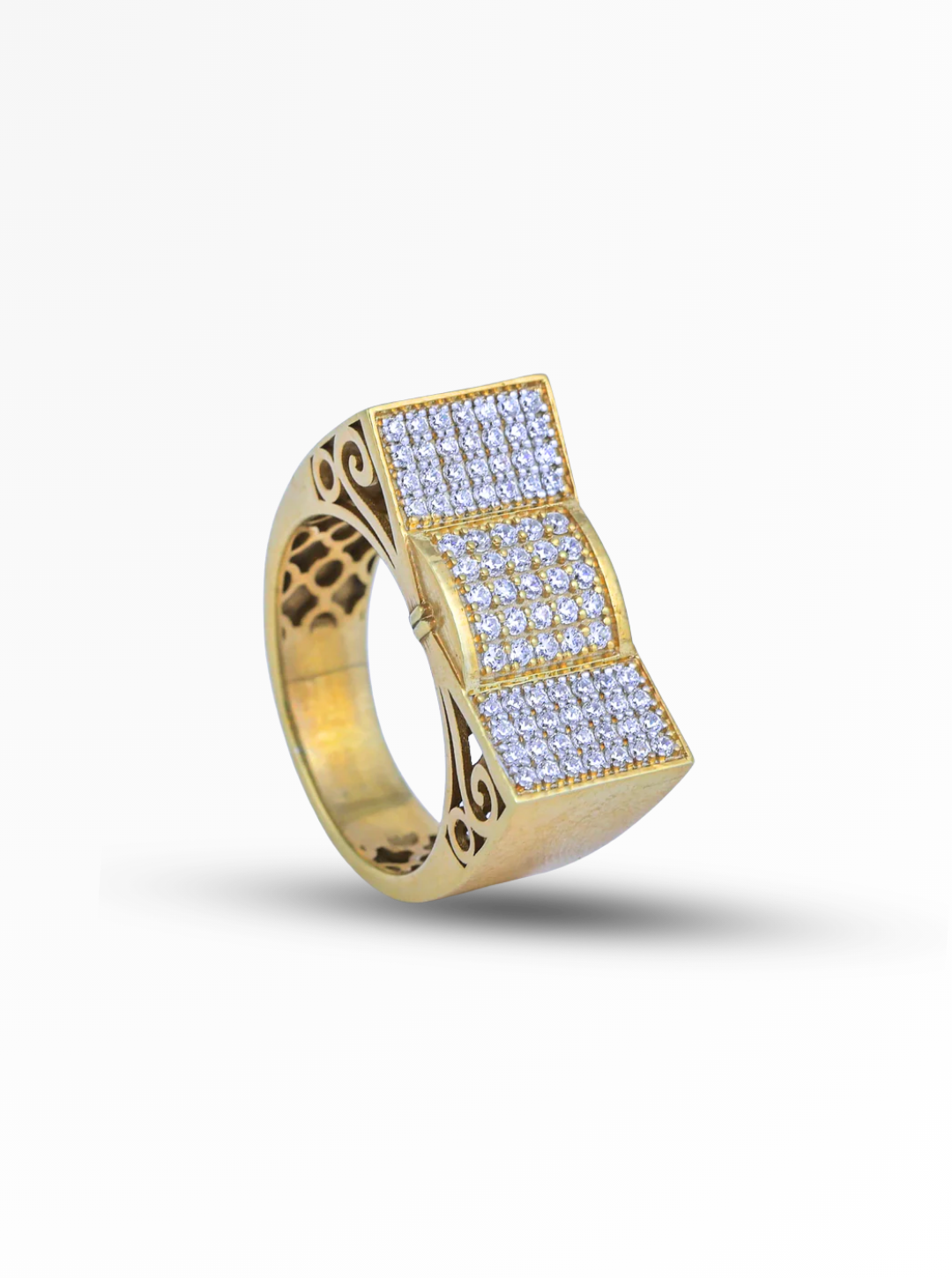 Royal Triple Cluster Silver Ring 12mm