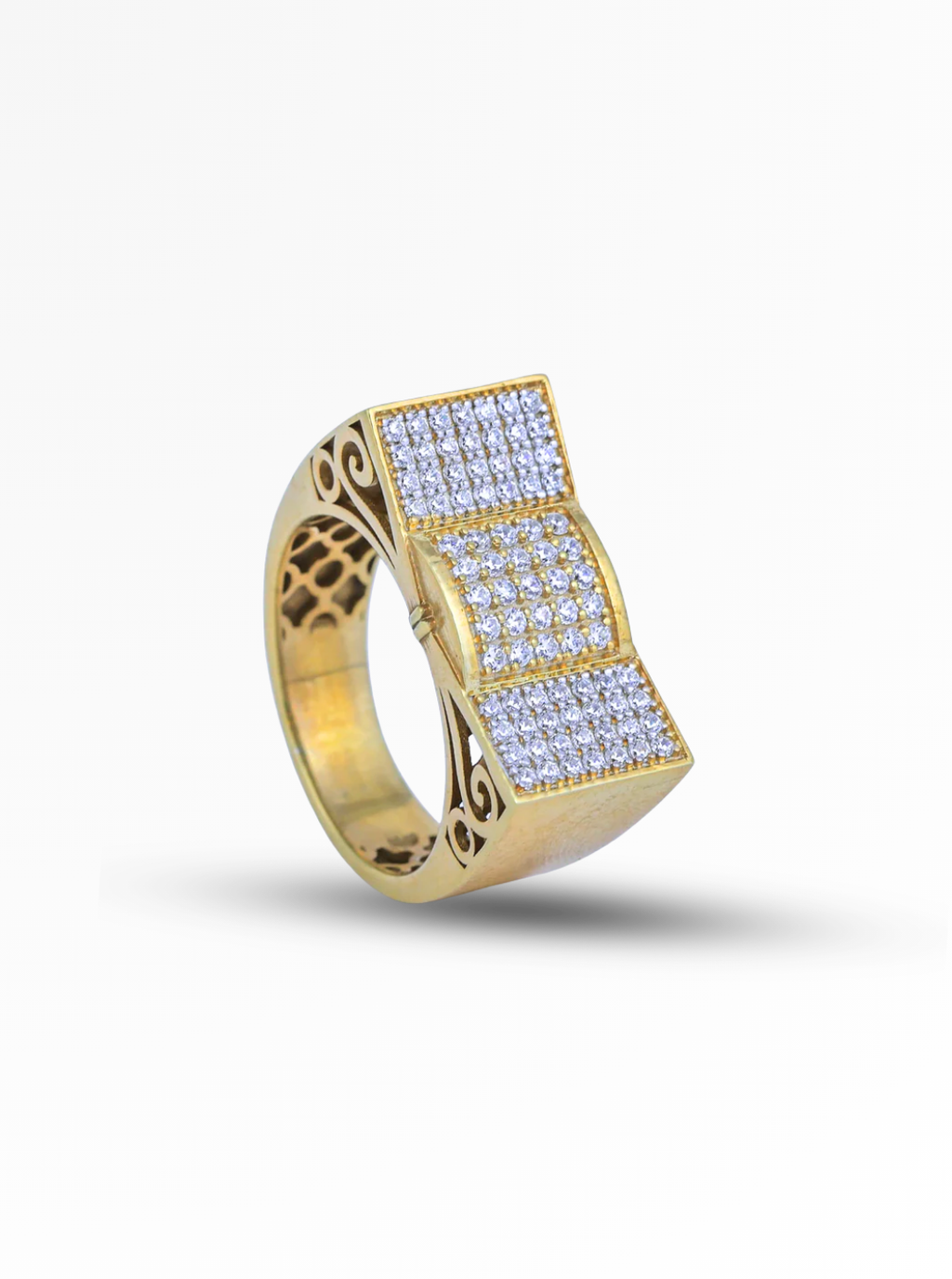 Royal Triple Cluster Silver Ring 12mm
