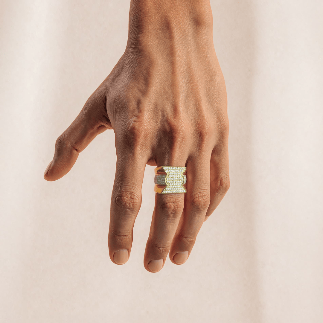 Crown Pavé Diamond Ring