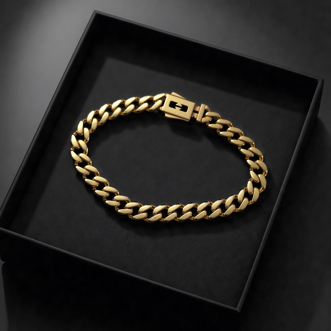 Golden Cuban Link Bracelet