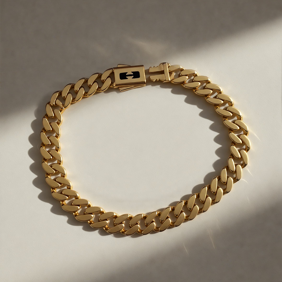 Golden Cuban Link Bracelet