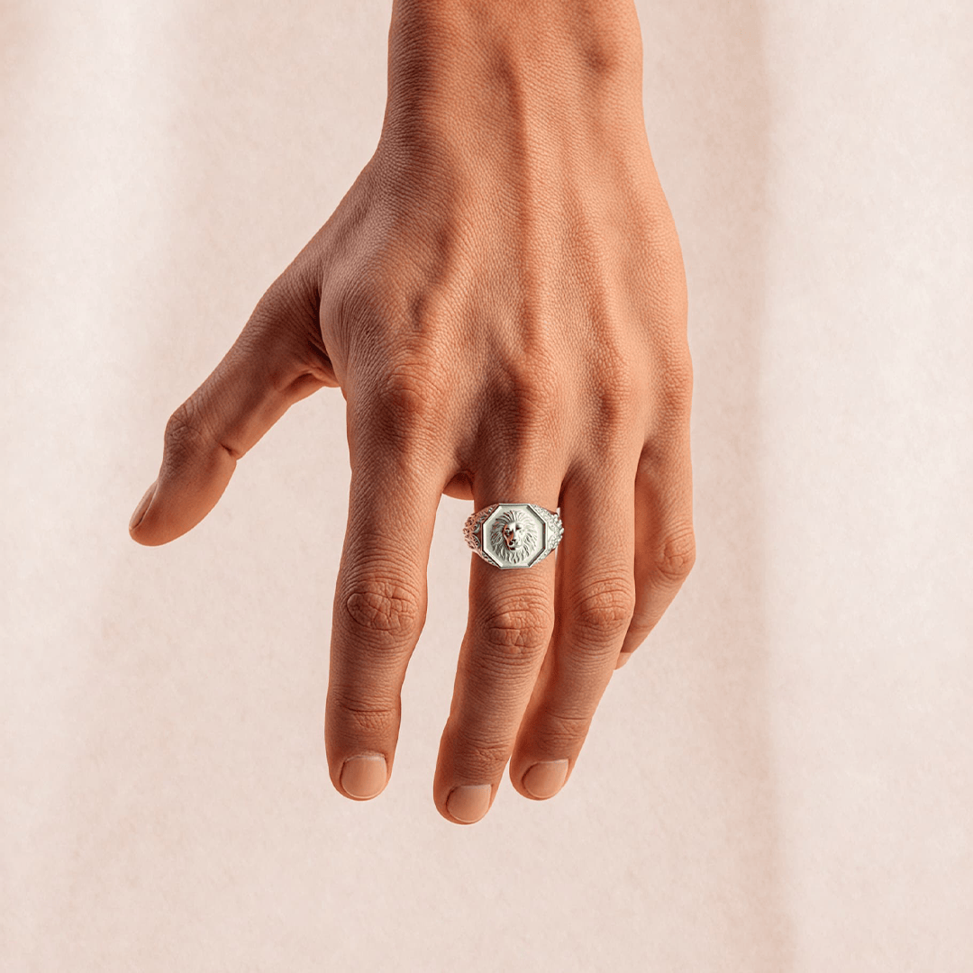 Majestic Lion Signet Ring