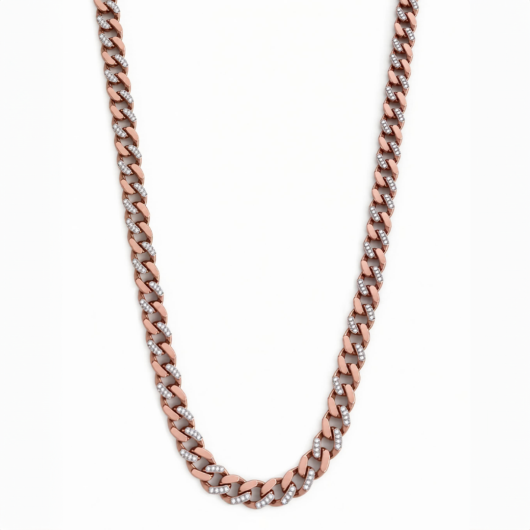 Rose Diamond Cuban Chain