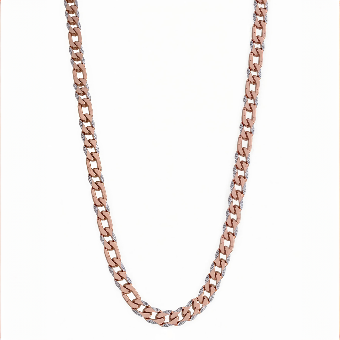 Rose Diamond Figaro Chain