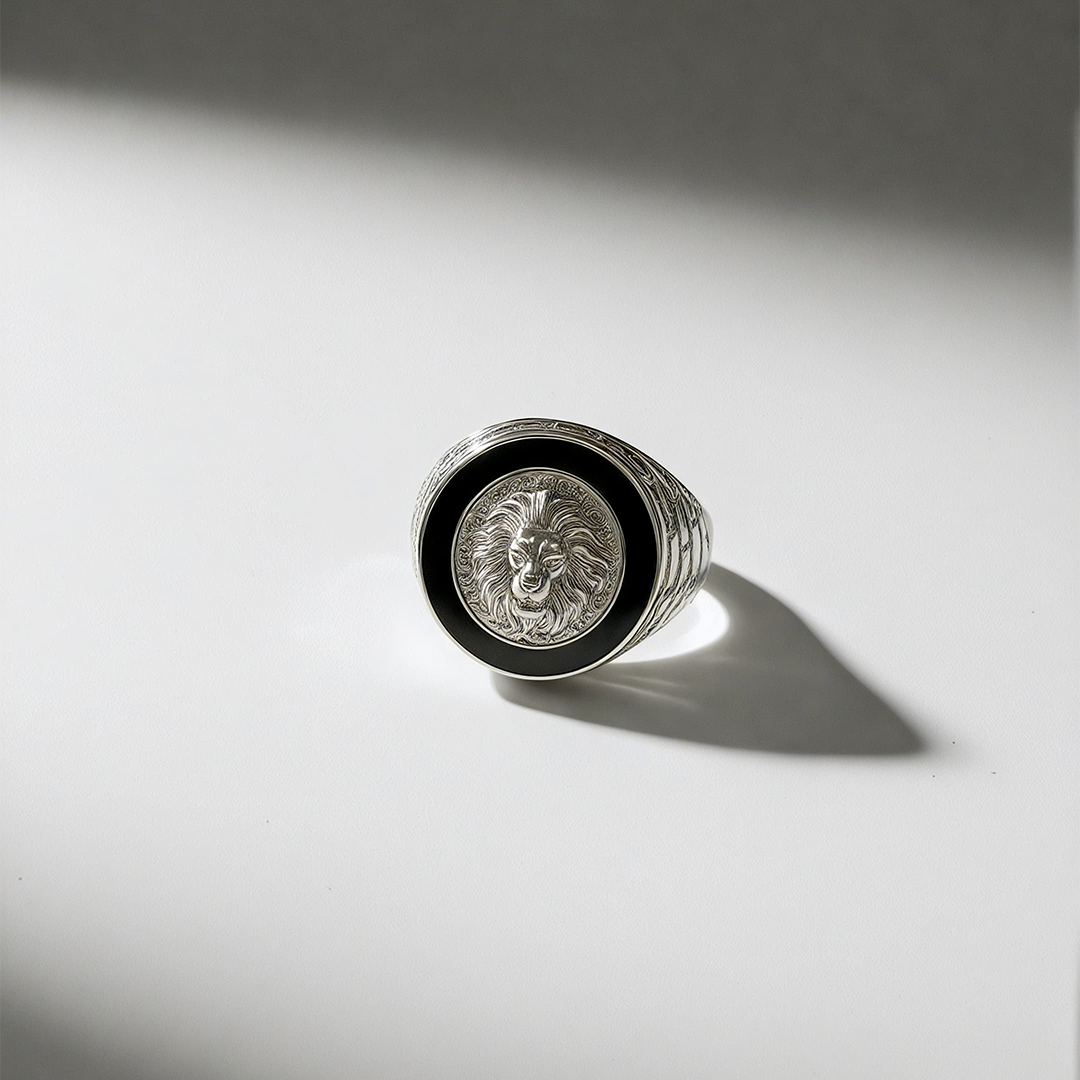 Regal Lion Signet Ring