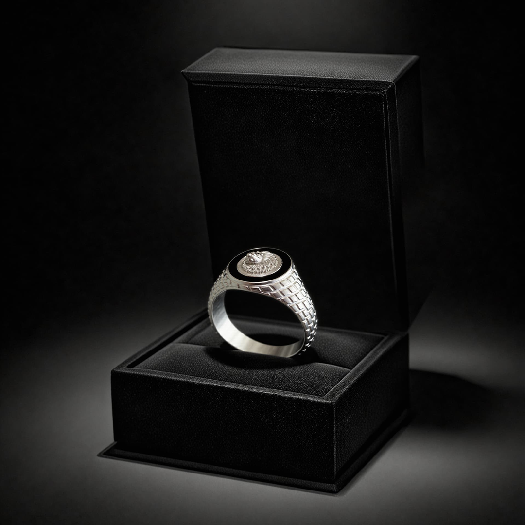 Regal Lion Signet Ring