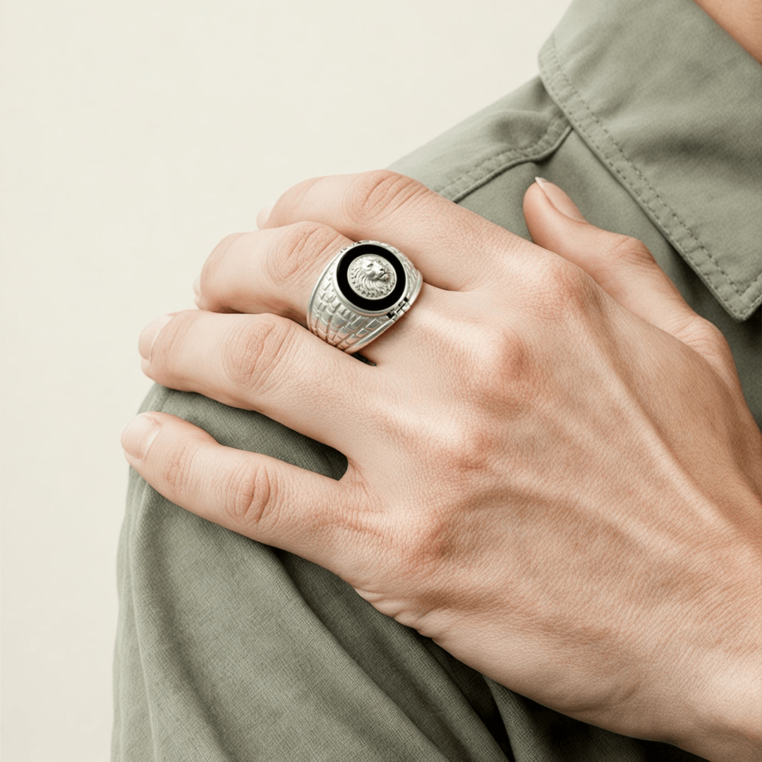 Regal Lion Signet Ring