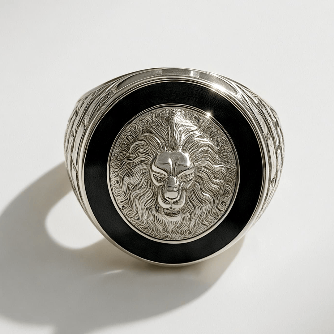 Regal Lion Signet Ring