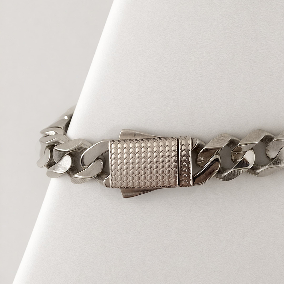 Silver Cuban Link Bracelet